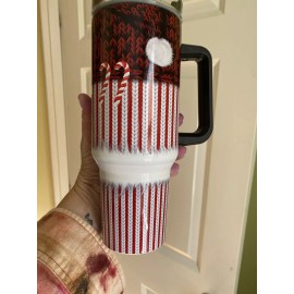 Stainless 40oz Tumbler Quencher With Handle Christmas Gnome Customize Personalize