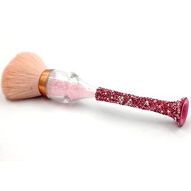 Bestbling Bling Bling Rhinestones Wine Glass Shaped Foundation Makeup Brush with Soft Fiber Bristles and Long Handle for Makeup Application (Pink)