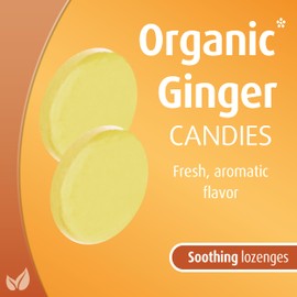 Hubner Ingwer Organic Bonbons, Ginger Hard Candy, 2.4 Ounce Bag with Approximately 24 Pieces, 2-Pack