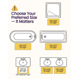 DEXI Bathroom Mat Ultra Thin, Non Slip Bath Rug for Shower Floor, Absorbent Quick Dry Marble Bathmats Low Profile, 17x43, Light Grey