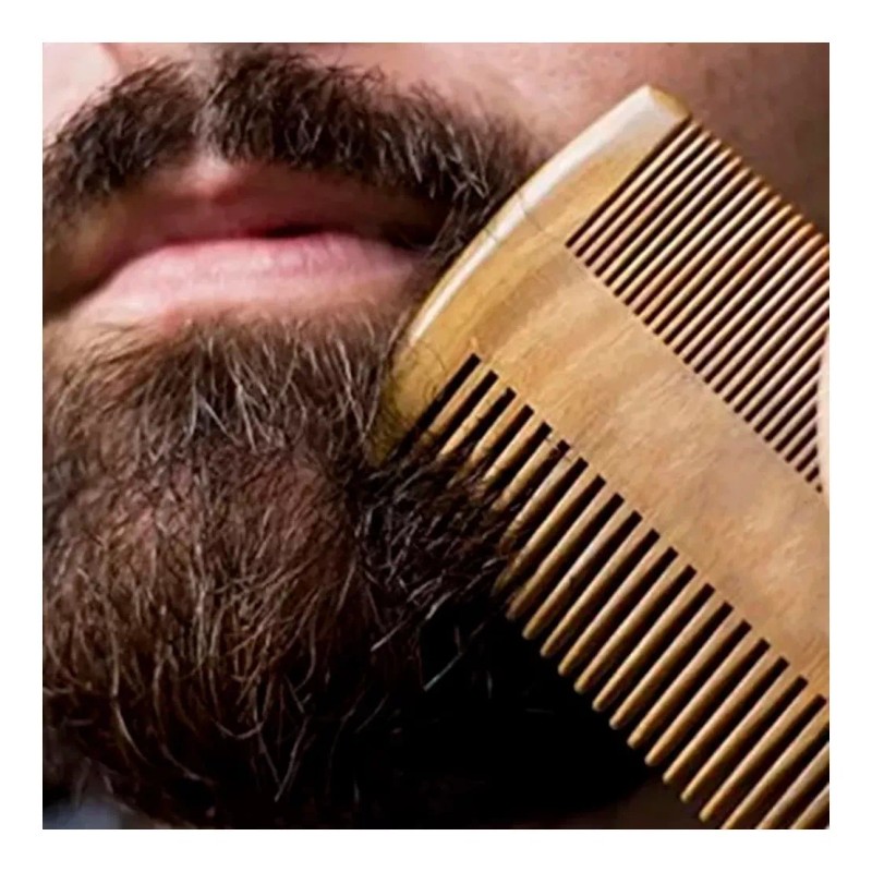 Veraly Kit 5p Cuidado De Barba Cepillo Bambú Tijera Navaja