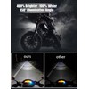HENGTUAOTO 7" LED Motorcycle Headlight with White/Amber chrysanthemum petal DRL
