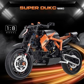 KeKeDuo Technik Motorcycle Building Blocks for Superduke 1290R Super Motorcycle, 579 Clamping Blocks, Technology Racing Superbike Model Kit, Compatible with Other Brands