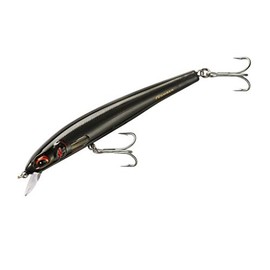 Bomber Lures BSWLS702 Salt Water Long Shot Bait, Black 7"