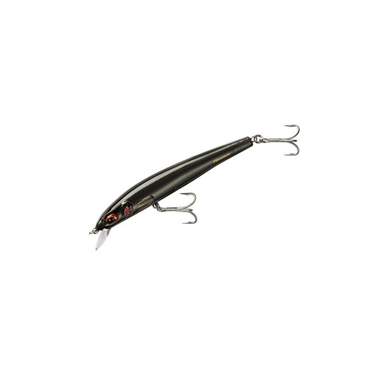 Bomber Lures BSWLS702 Salt Water Long Shot Bait, Black 7"