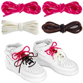 UamGlsob 4PCS Multi Color Shoe Laces for Sneakers, Cool Fun Cute Design DIY Fashion Colored Shoelaces Replacement Strings, Multicolor-2