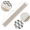LOMOHOO Macrame Table Runner,Cream Beige Boho Table Runner with Tassels,Hand