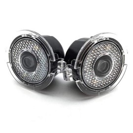 Yankok Side Mirror Projector Shadow Lights for F150 Expedition Explorer Everest Flex Focus Fusion C-Max Escape Edge Taurus Ranger Mustang (2 Pack Direct Upgrade Round Shape Puddle Lights)