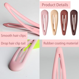 30PCS Snap Hair Clips, 4.8cm/1.89 Inch Hair Clips Non Slip Metal Snap Hair Clips for Women Girls, Small Barrettes Hair Accessories (5 Colors)