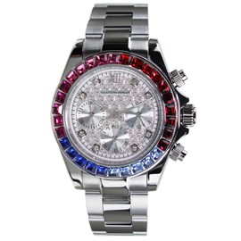 VALENTINO DOMANI VD006MSS Men's Watch, Zirconia, Silver, Silver, Silver Face, Bezel Zirconia