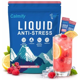 Liquid Anti Stress Cortisol | Liquid Magnesium Drink Cortisol | L-Theanine, Ashwagandha, Magnesium, Ashwagandha | 20 Packets | Sugar Free