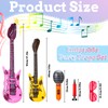 GSrenyu 25 Pcs Inflatable Guitar,Inflatable Microphone,Inflatable Instruments Set with Sunglasses
