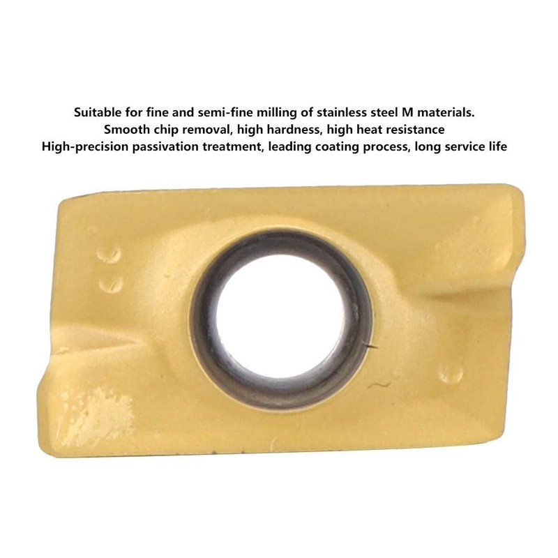 10 PCS Carbide Inserts, 15-50 HRC Hardness APMT1604 Milling Inserts,