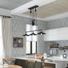 WINSOON 3 Light Industrial Pendant Light, Pulley Pool Table Light