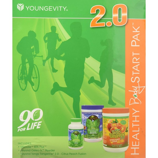 Youngevity Healthy Body Start Pack 2.0 (Beyond Tangy Tangerine 2.0, Osteo FX Powder, Ultimate EFA Plus) (Worldwide Shipping) by Youngevity