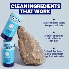 Megababe Desodorante Diario - El Geo Deo Con Multi-Minerales | Sin Aluminio, Todo Natural | Eucalipto, Madera de Cedro y Menta | 2.6 Oz