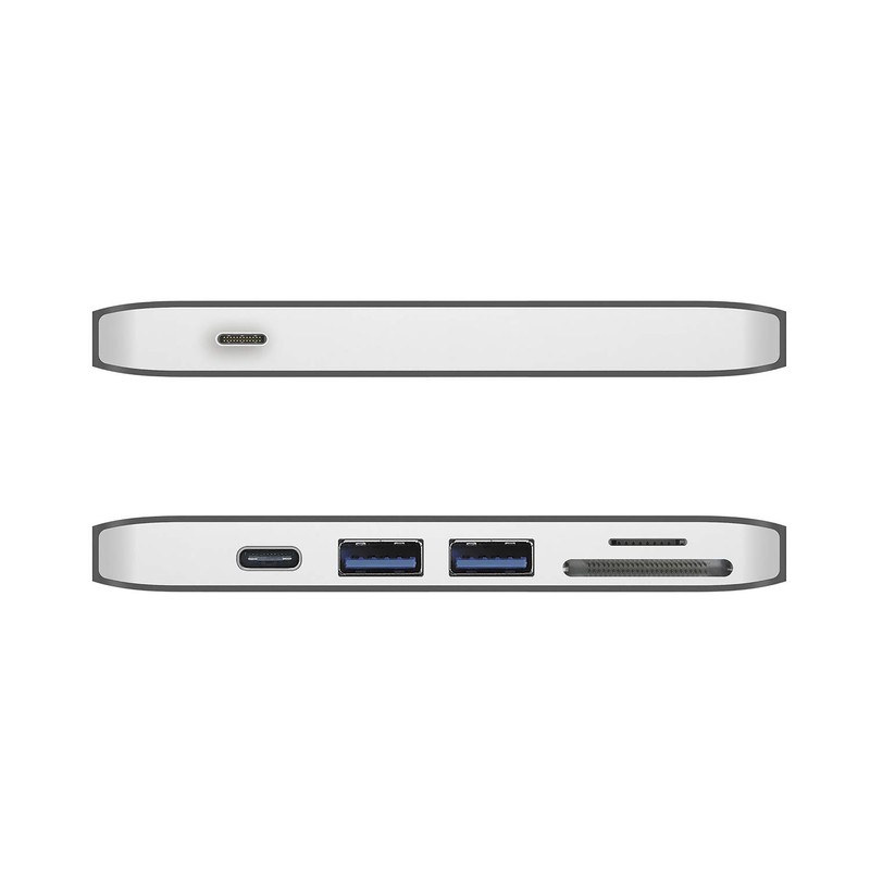 j5create USB-C 7 in 1 Mini Docking Station, Multi Hub,