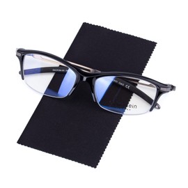 COLOSSEIN Half-Rim Titanium Eyeglasses Frame, TR90 Frame Nickel Alloy Bendable Arms and Rubber Tips, Black