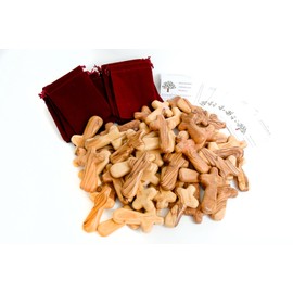 My Caring Cross Olive Wood Holding Cross Comes with Velvet Bag & Certificate (20)