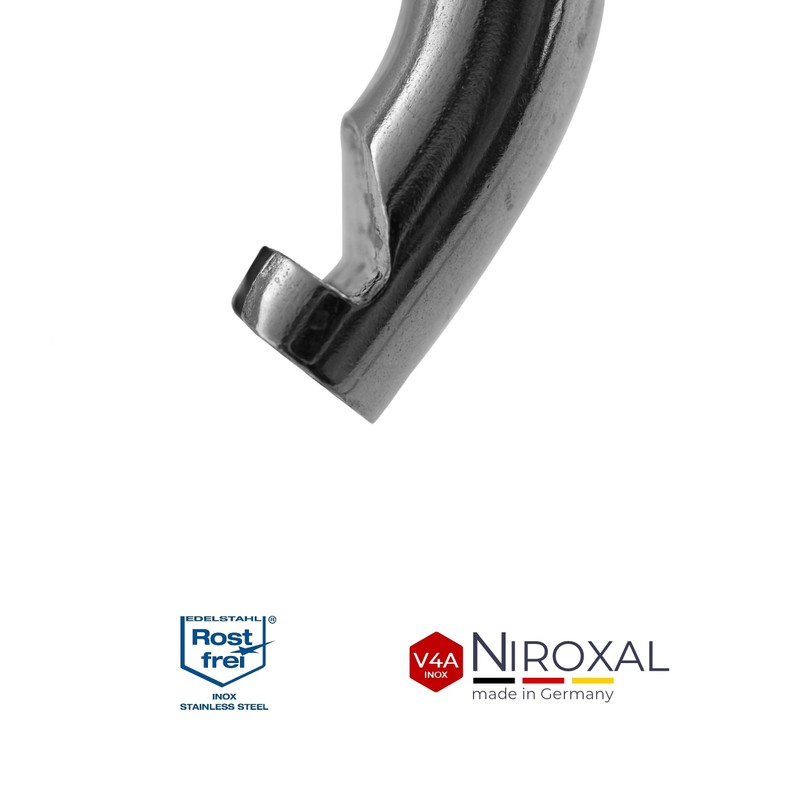 NietFullThings Stainless Steel Carabiner Hook without Thimble V4A Robust Design