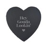 CGB Giftware | Heart Slate Cheeseboard - 'Hey Gouda Lookin'