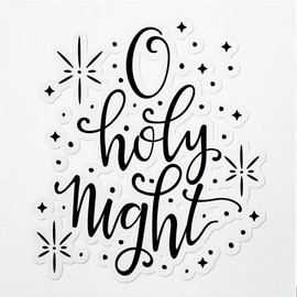 Decal Stickers of O Holy Night Premium Indoor (No Waterproof) Vinyl Decal Stickers for Laptop Phone Accessory Helmet Car Window Mug Tuber Cup Door Wall Decoration - USCVER3c9115bBL0124