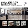 OWODI 40 Pack Soft Close Cabinet Hinges 1/2 inch Overlay