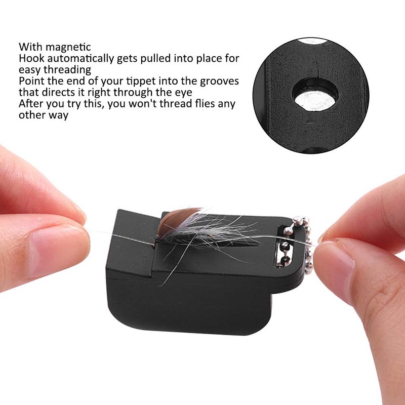 aqxreight PC Professional Practical Fish Hook Threader with Magnetic Fly