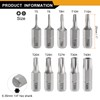 sourcing map 10pcs T5-T40H Torx Screwdriver Bit 1/4" Hex Shank