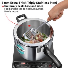 HAWKINS Triply Stainless Steel Pressure Cooker, Inner Lid Cooker, (HSST45) 4.5 litres Silver