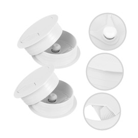 IWOWHERO 6pcs Desk Grommet Cable Hole Cover Flexible Cable Organizer Easy Installation and Versatile Use for Office and Home