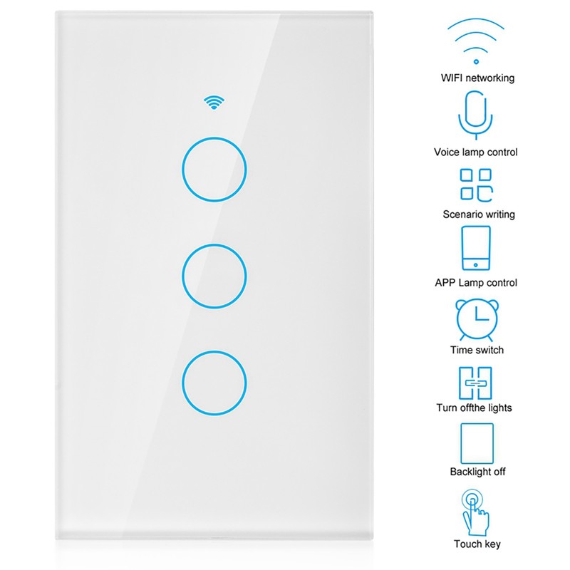 WiFi Touch Screen Switch Single Circle for Alexa for Google