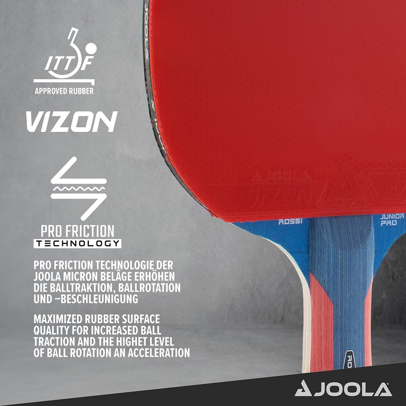 JOOLA Table Tennis Bat Rosskopf Junior Pro ITTF Approved Children's
