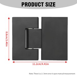MDEOOSKY 180 Degree Glass Shower Door Hinges, Stainless Steel Cabinet Hinges, Frameless Glass Door Hinges for Glass Doors