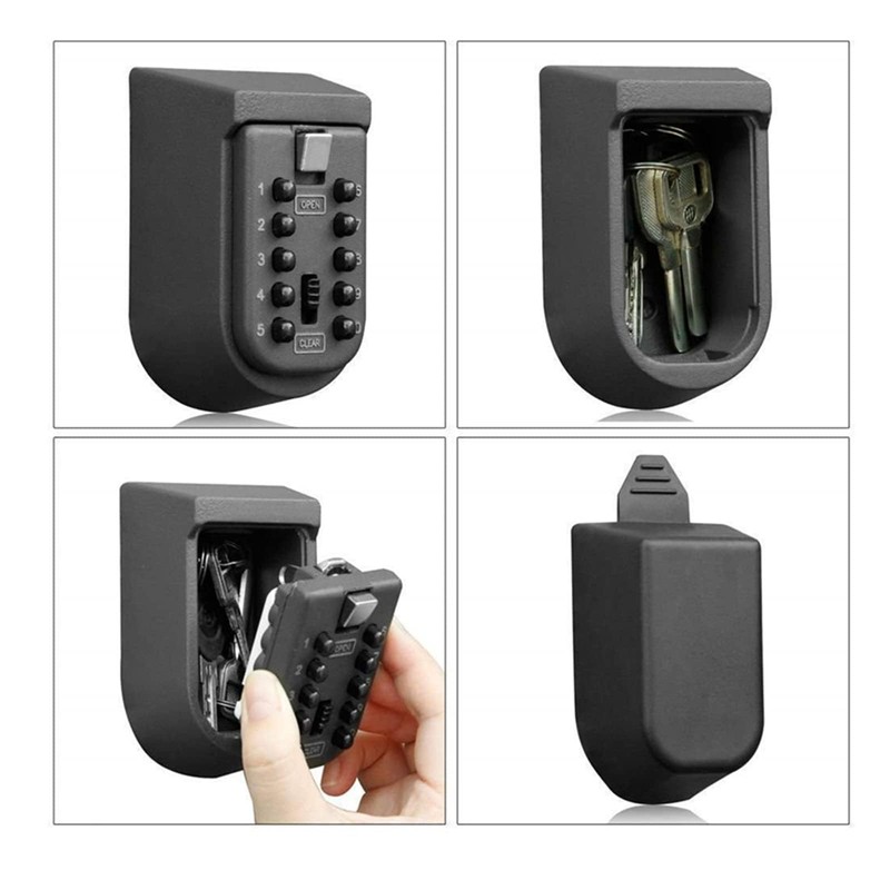 Lospu HY Indoor & Outdoor Key Lock Box Wall Mounted