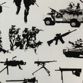 DIP APE Hydrographic film Combat Military Guns hydro dipping 7' x 20" hydro dip