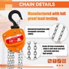TKK 550lbs Chain Hoist 1/4 Ton - 10FT Chain Mini