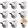 8Pcs 1.5 Inch Fixed Caster Wheels Heavy Duty, Rigid Plate