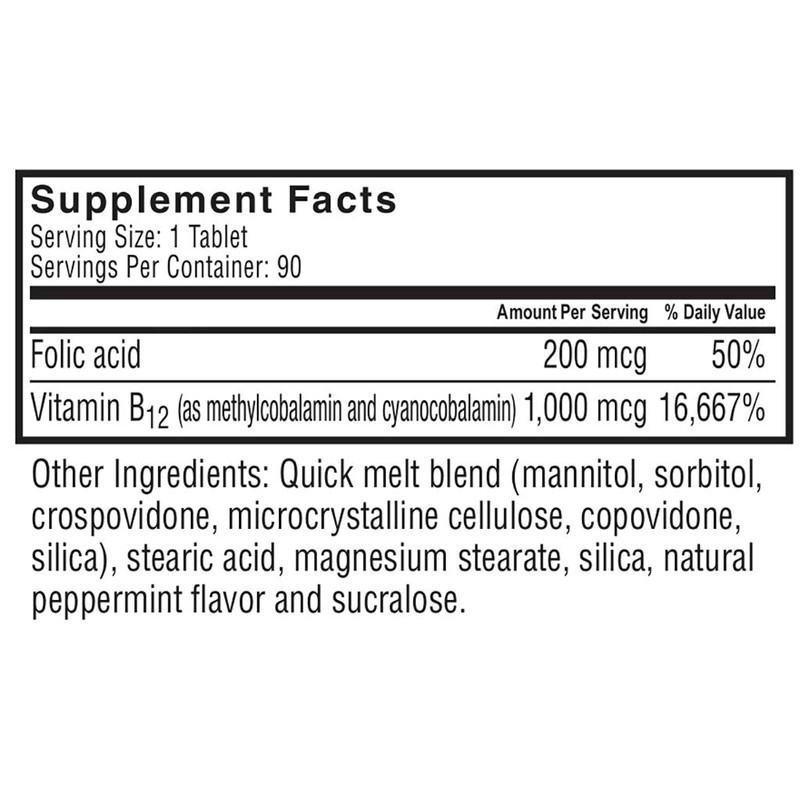Celebrate Vitamins Vitamin B-12 Quick Melt Tablets, 1000 mcg with