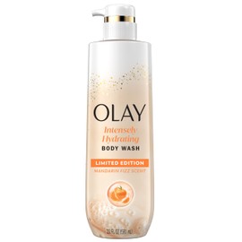 Olay Body Wash for Women, Intensely Hydrating, Pro-Hyaluronic Acid Serum Complex, Renews Moisture, Vitamin B3 Lameller Technology, For All Skin Types, Mandarin Summer Fizz Scent, 20 fl oz