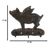 Ebros Gift Cast Iron Whimsical Flying Pig Angel 3-Peg Wall