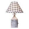 Irvin's Tinware, K20-16G, Paul Revere Lamp in Weathered Zinc with