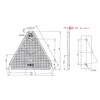 Triangle Reflector Cats Eyes Screw-On Car Caravan Trailer