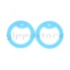 4 Sky Blue Silicone Military Army Dog Tag Silencers Rubber Silencer
