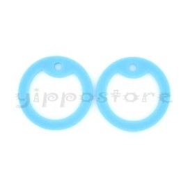 4 Sky Blue Silicone Military Army Dog Tag Silencers Rubber Silencer
