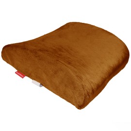 Bookishbunny 2pc High Resilience Memory Foam Seat Chair Waist Lumbar Back Support Cushion Pillow Car Office Home (Brown)