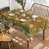 Horaldaily Summer Tablecloth 60×104 Inch Rectangular, Tropical Posies Parrot Bamboo