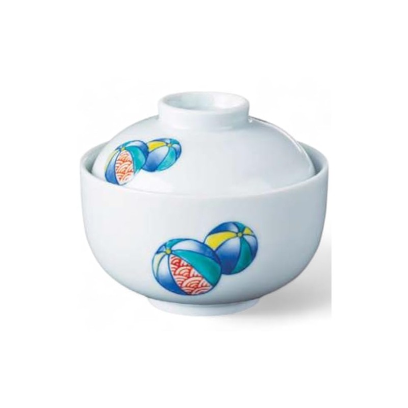 Takumifu Arita Ware Small Bowl with Lid, Balloons, Small Lid,