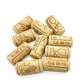 Aliotech 10PCS Natural Soft Wood Corks Straight Wooden Bottle Stopper(0.88"W x 1.75"H）