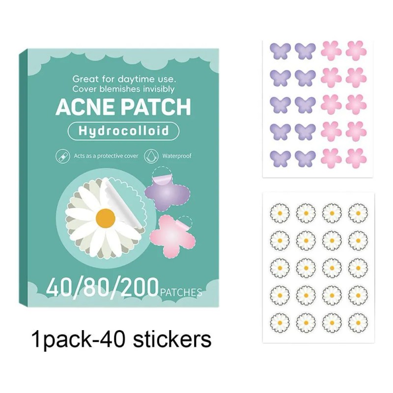 40/80/100/200pcs Pe Acne Patch Skincare Cute Design